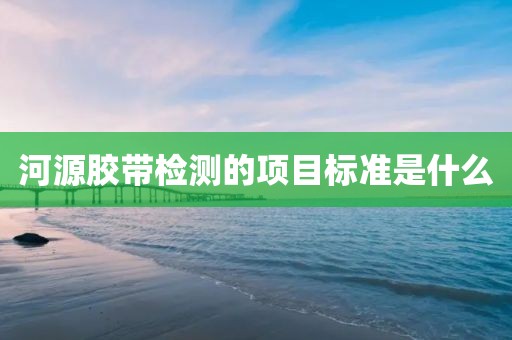 河源胶带检测的项目标准是什么